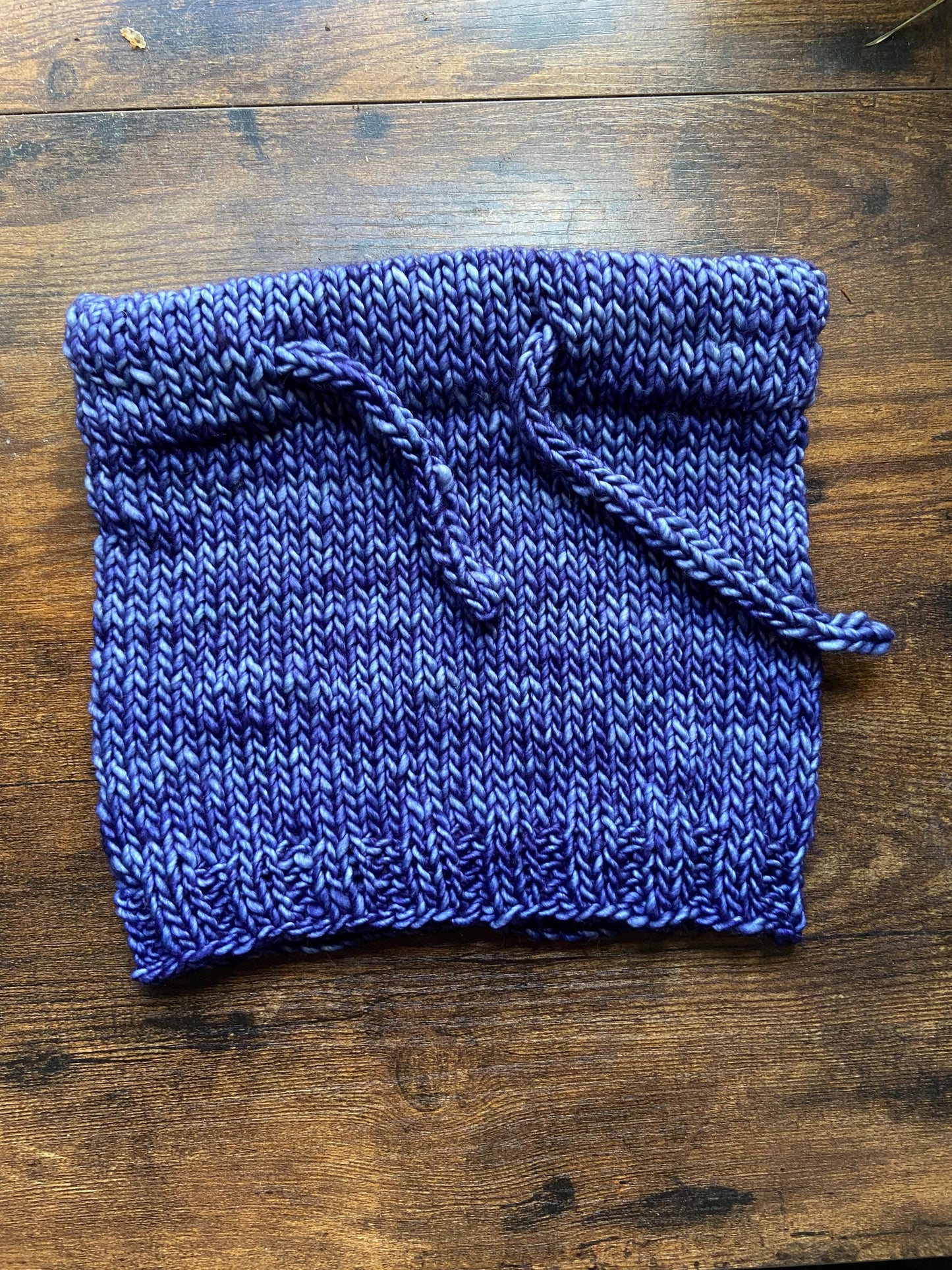 Hand Knit Drawstring Cowl